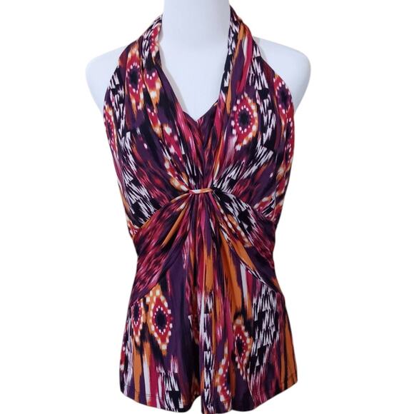 COCOMO Y2K Babydoll Top Blouse M/L Liquid Knit‎ Vacation Travel Coquette Career - Picture 7 of 8